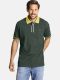 Jan Vanderstorm oversized polo ISFRIED Plus Size met contrastbies groen