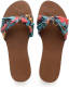 Havaianas You Saint Tropez teenslippers met bloemenprint roest