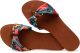 Havaianas You Saint Tropez teenslippers met bloemenprint roest