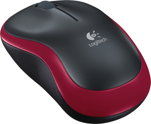 Logitech M185 Muis Rood