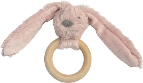 Happy Horse Old Pink Rabbit Richie FSC Wooden Teething Ring