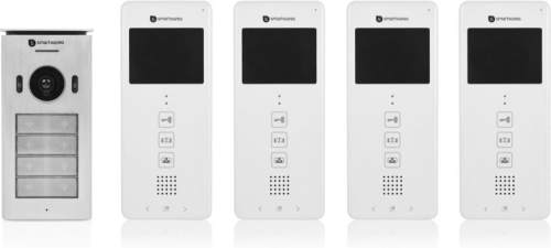 Byron Smartwares DIC-22142 Video Intercom Systeem Voor 4 Appartementen