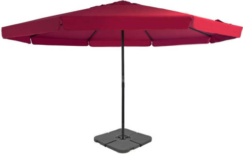 VidaXL Parasol met draagbare voet rood