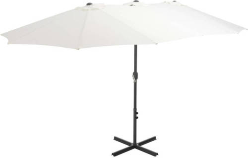 VidaXL Tuinparasol met aluminium paal 460x270 cm zandkleurig