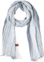 Sarlini sjaal lichtblauw/wit
