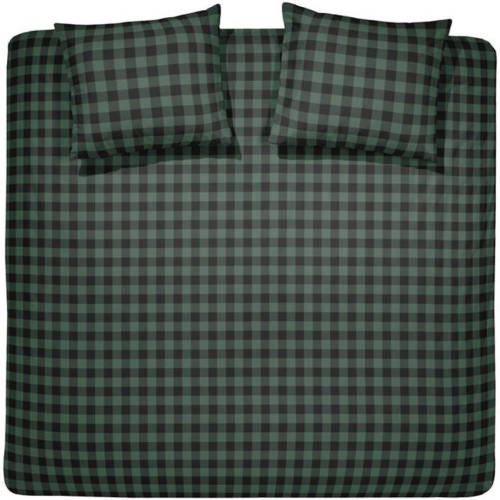 Damai Timber flanel dekbedovertrek - Lits-jumeaux (260x200/220 cm + 2 slopen) - Flanel - Green