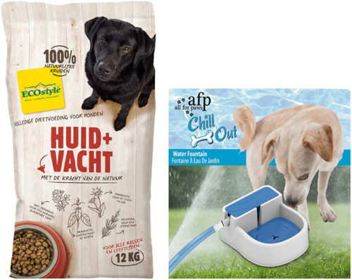 Overig Ecostyle Hondenvoer Huid&Vacht&Afp Waterbak Pakket
