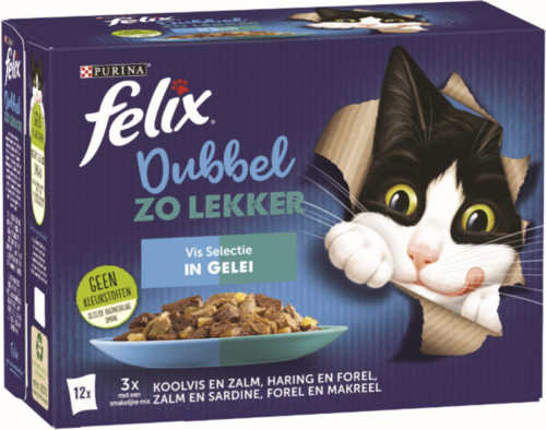 Felix Dubbel Zo Lekker Vis Selectie in Gelei 12 x 85 gr