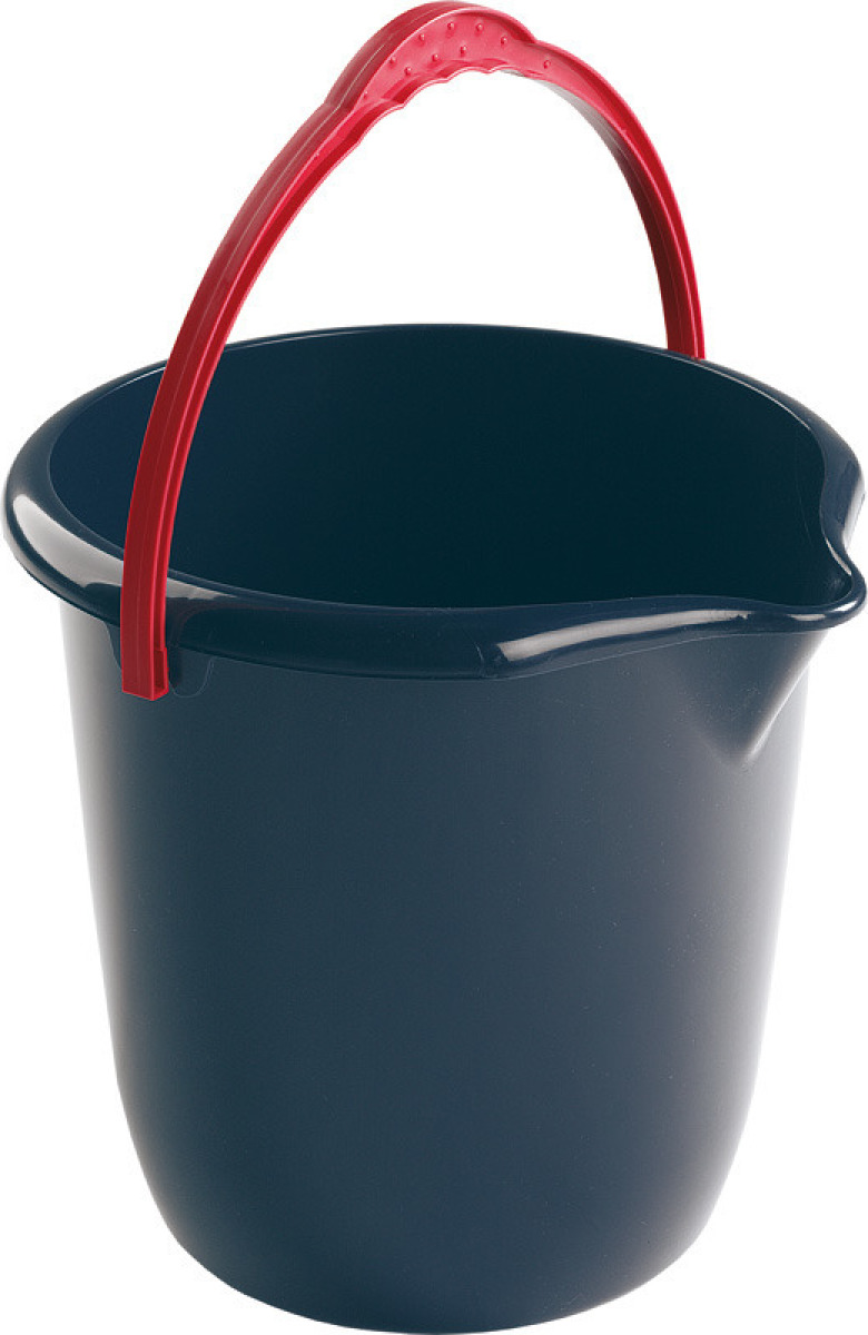 Hega Hogar 1x Donkerblauwe schoonmaakemmers/huishoudemmers 10 liter 28 cm