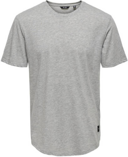 ONLY & SONS T-shirt Matt grijs melange