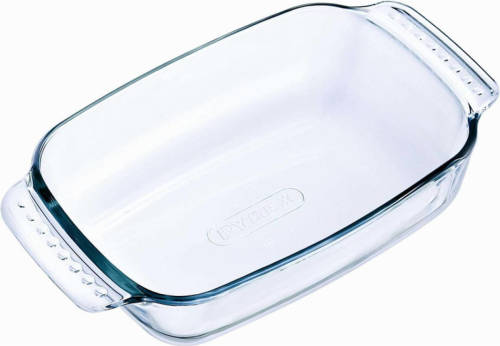 Pyrex 2x Rechthoekige glazen ovenschaal 0,7 liter 22 x 13 x 5 cm - Ovenschotel schalen - Bakvorm