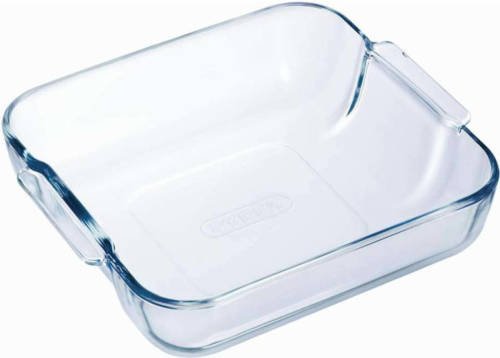 Pyrex Vierkante glazen ovenschaal 2 liter 21 x 21 x 6,5 cm - Ovenschotel schalen - Bakvorm