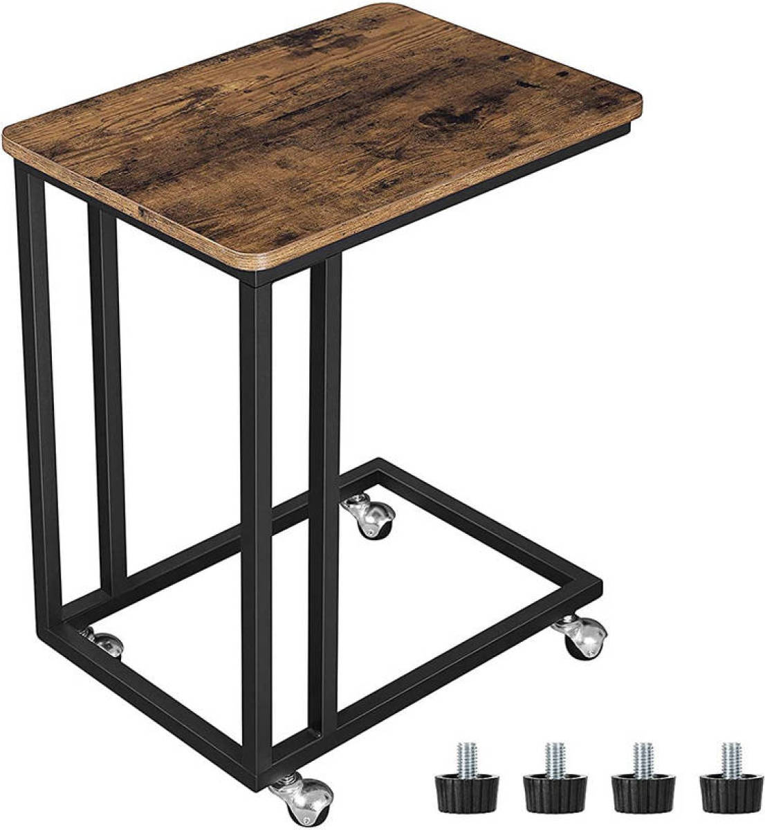 Home Living Bijzettafel of Sidetable - schuif onder bank of bed - met wielen of pootjes - 50x35x55cm