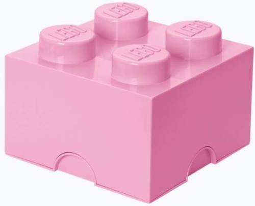 Set van 2 - Opbergbox Brick 4, Lichtroze - LEGO
