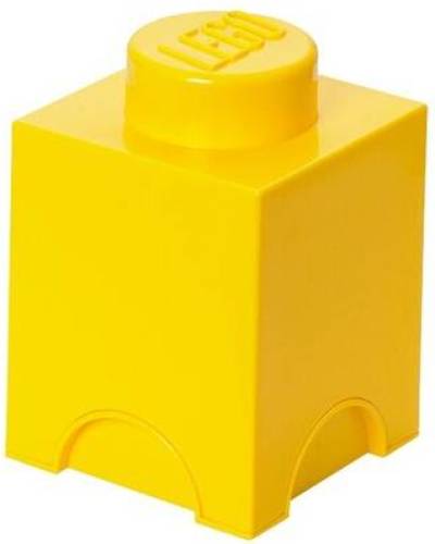 Set van 2 - Opbergbox Brick 1, Geel - LEGO