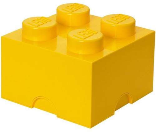Set van 4 - Opbergbox Brick 4, Geel - LEGO