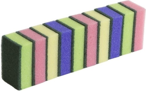 Merkloos 20x Schuursponzen in multi kleur 9 x 6 x 3 cm