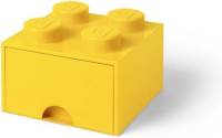 Set van 4 - Opberglade Brick 4, Geel - LEGO