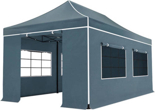 Lizzely Garden & Living Easy up 3x6m grijs luxe partytent