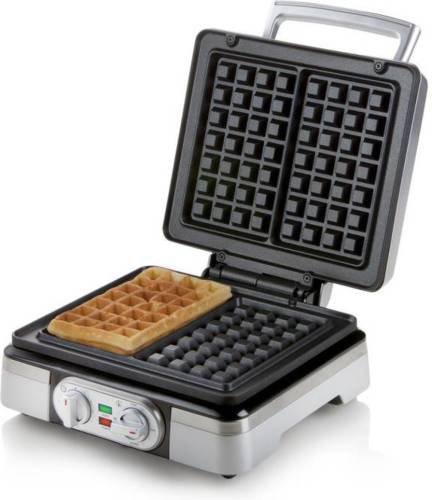 Domo DO9149W - Wafelijzer - Belgische wafels 4x7 - Timer - Zilver