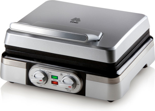 Domo DO9149W - Wafelijzer - Belgische wafels 4x7 - Timer - Zilver