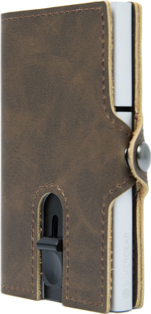 Silvergear Luxe Vintage Pasjeshouder PU Leer Donkerbruin