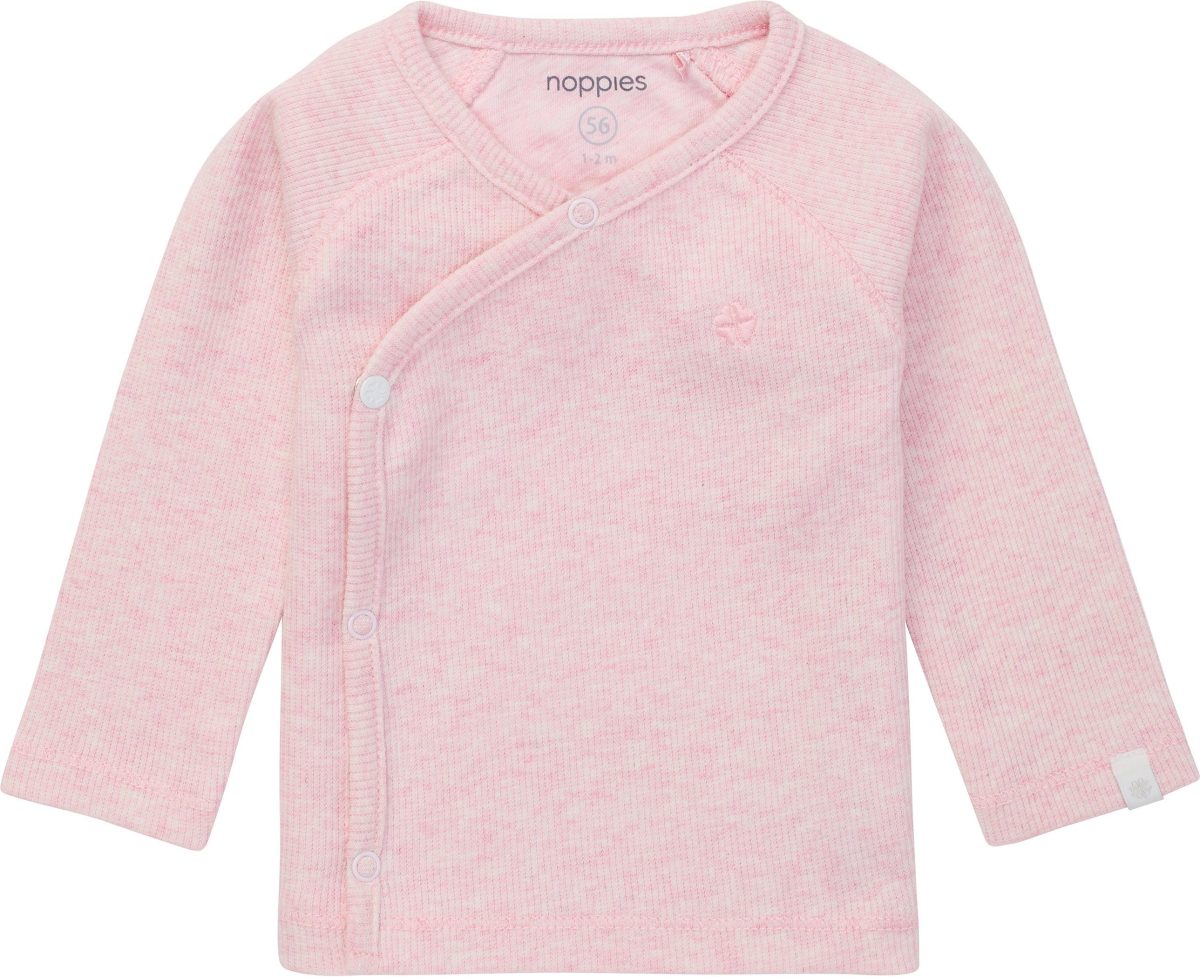 Noppies baby longsleeve Nanyuki met borduursels lichtroze