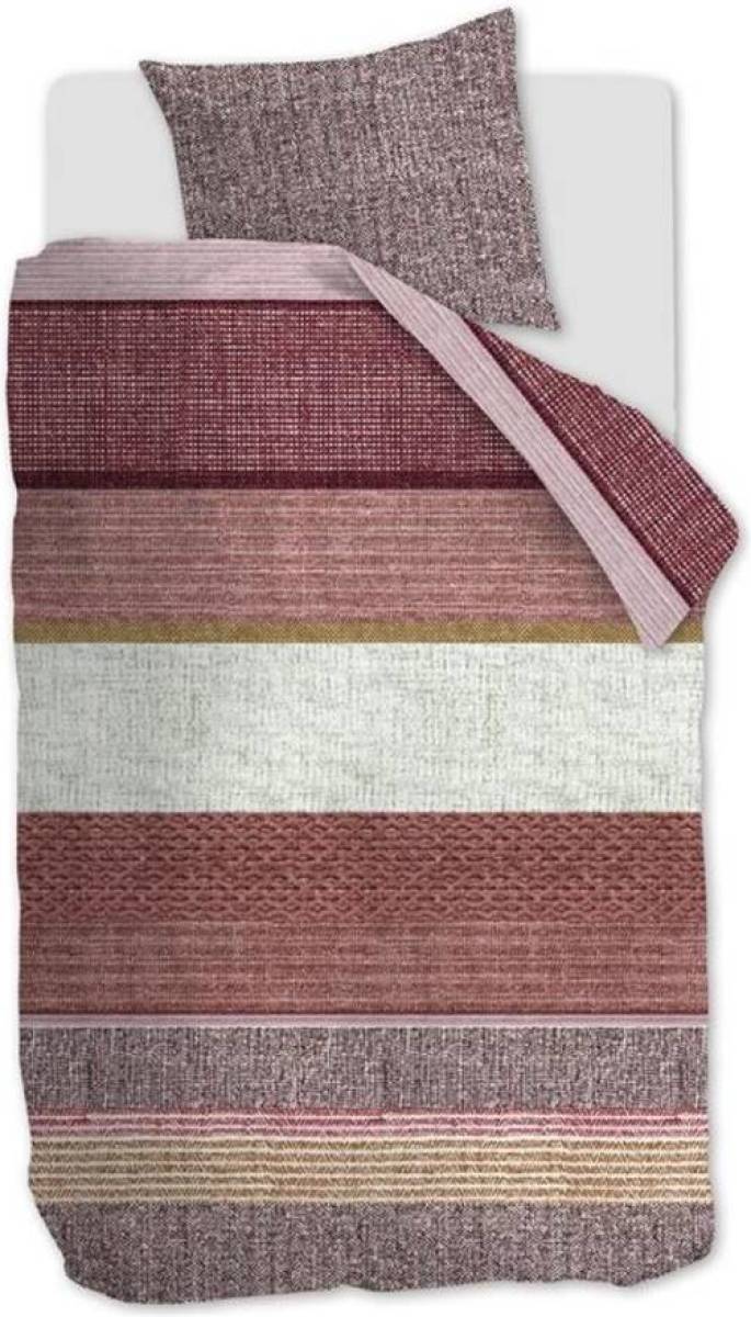 Beddinghouse Durness dekbedovertrek - 1-persoons (140x200/220 cm + 1 sloop) - Katoen - Red