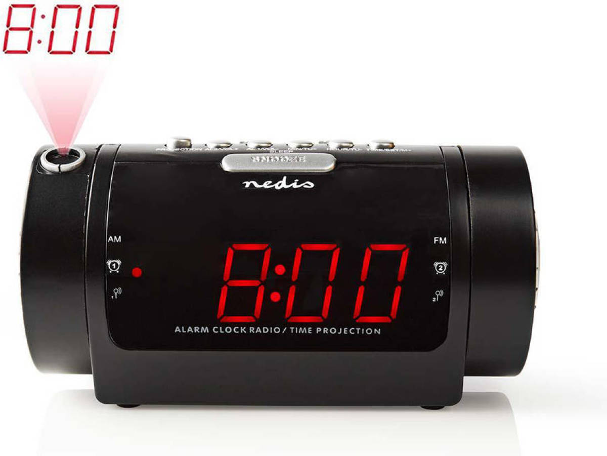 Nedis Digitale Wekkerradio met Display LED van 0,9" FM Dubbel alarm Sluimeren