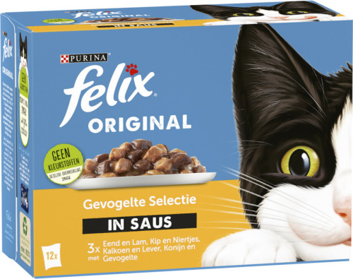 Felix Original Gevogelte Selectie in Saus 12 x 85 gr