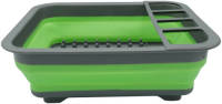 4Goodz opvouwbaar afdruiprek 31x36x13 cm - Groen met grijs