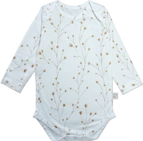 Yumi Baby newborn romper Fresh Twigs off white/camel