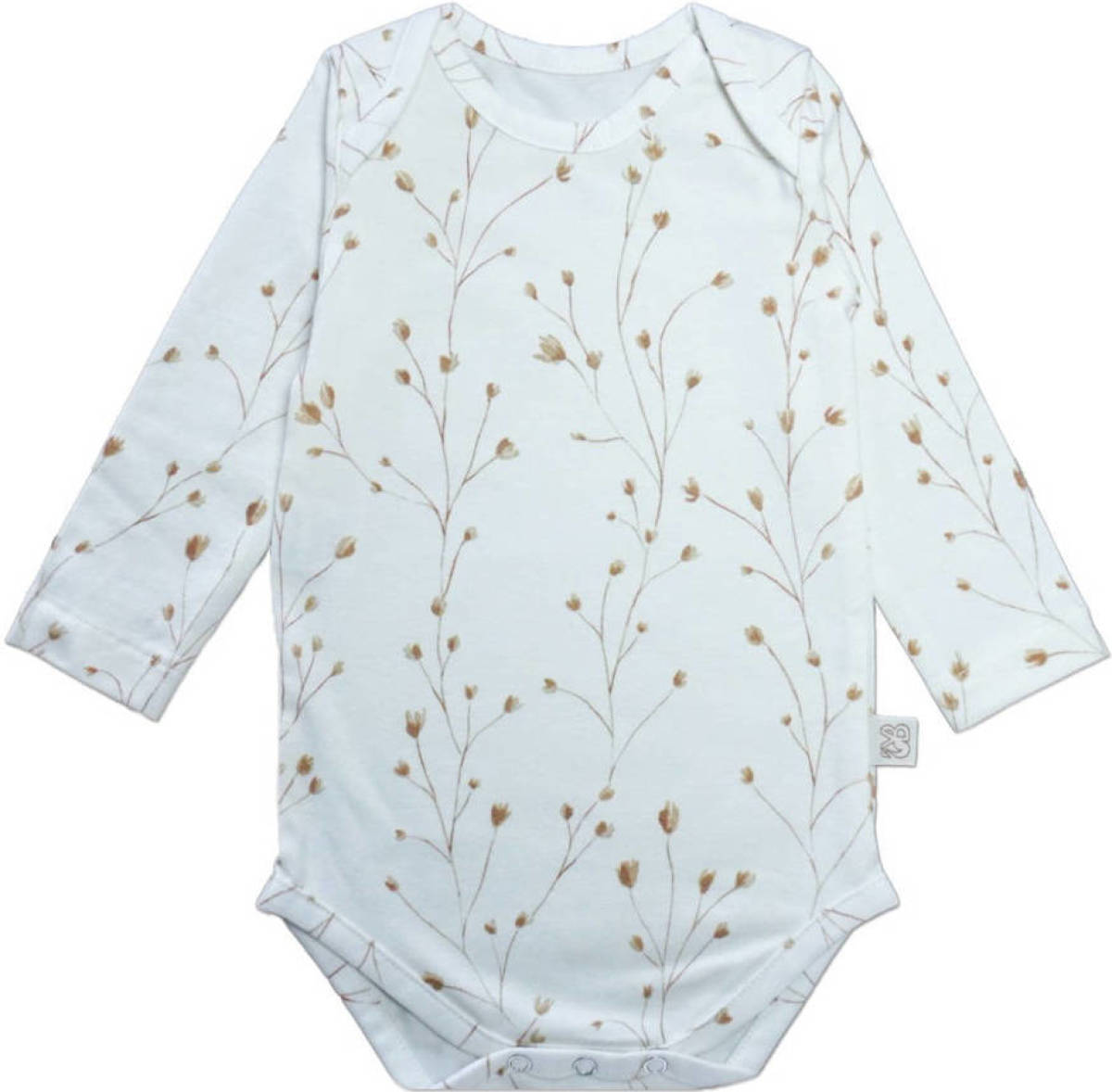 Yumi Baby newborn romper Fresh Twigs off white/camel