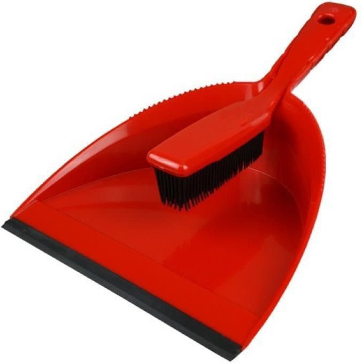 Brumag Rood stoffer en blik kunststof/rubber
