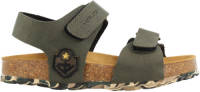 Develab 48163 leren sandalen kaki