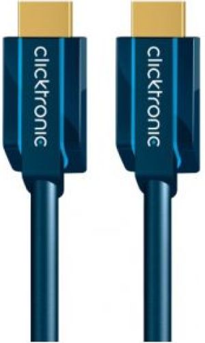 clicktronic 15m High Speed HDMI HDMI kabel HDMI Type A (Standaard) Blauw, Goud