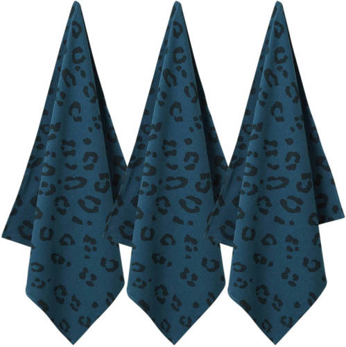 whkmp's own wehkamp home theedoek mini panter (65x60 cm) (set van 3)