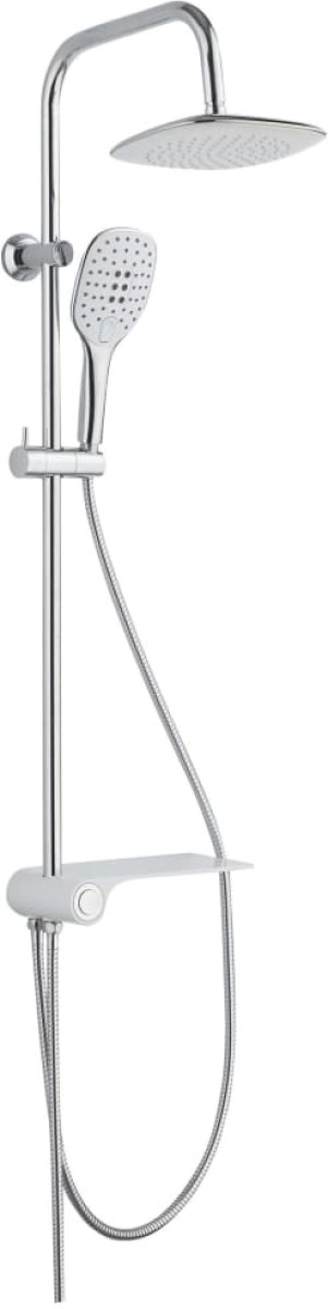 SCHÜTTE Regendoucheset met zijplateau AQUASTAR wit-chroomkleurig