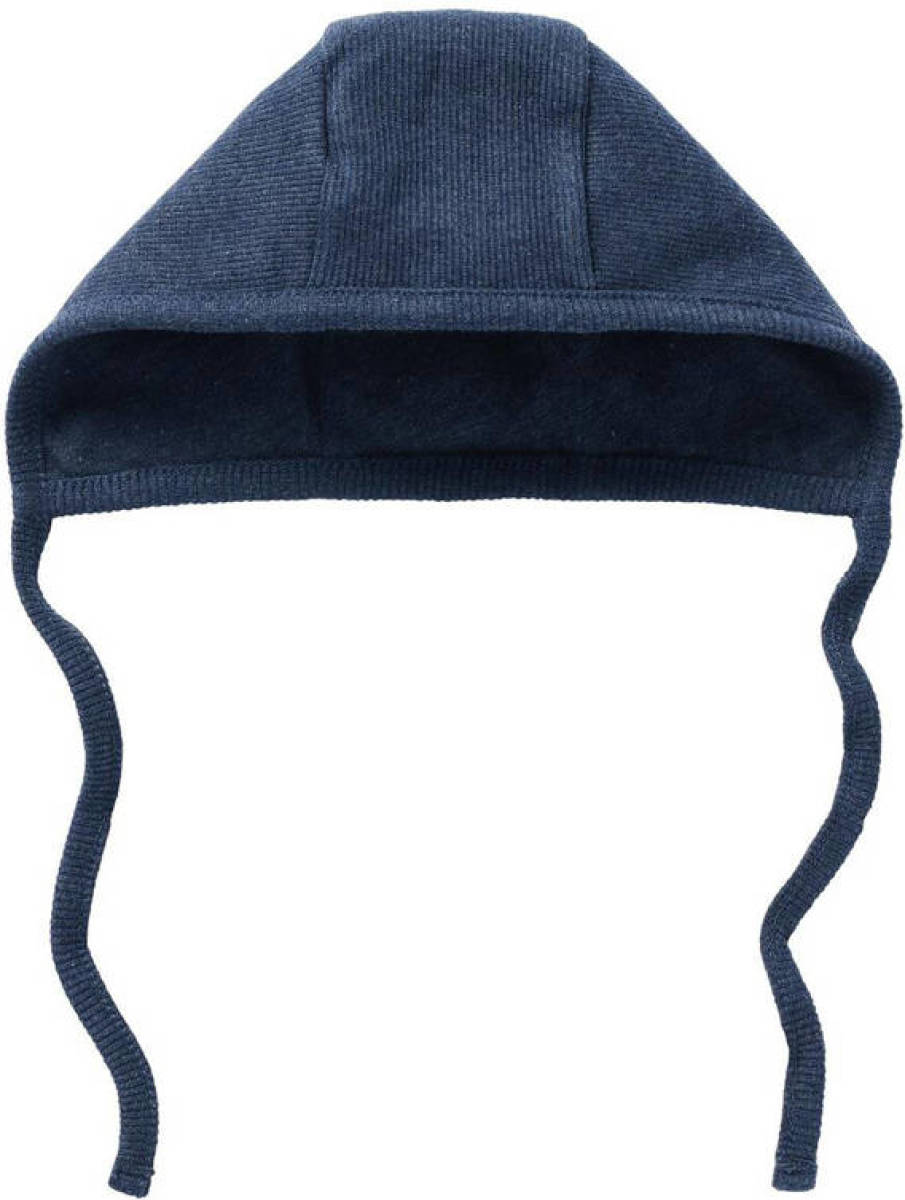 Noppies rib gebreide newborn muts Nevel donkerblauw