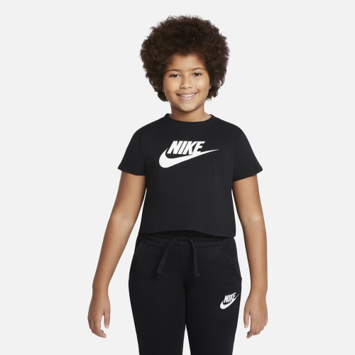 Nike cropped T-shirt zwart/wit