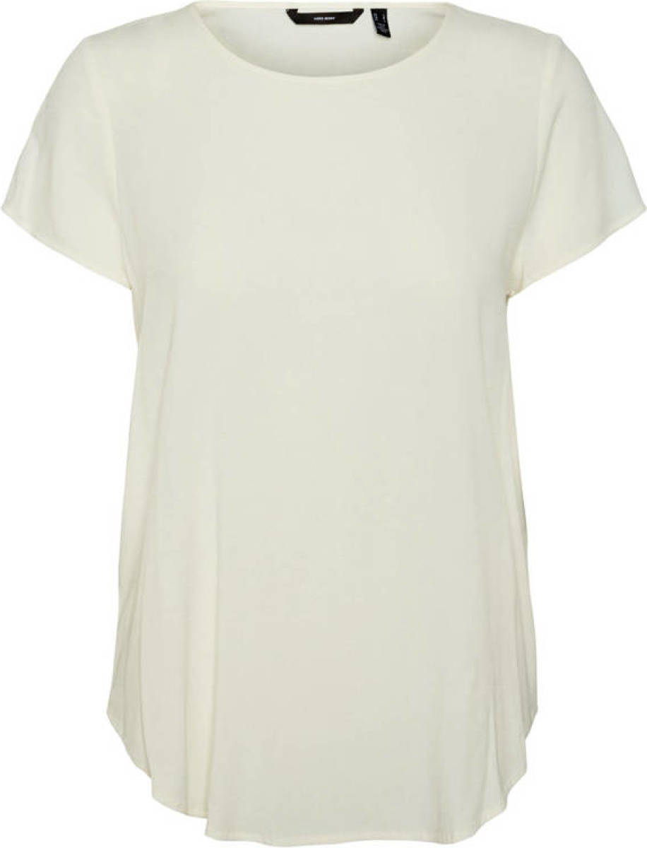 VERO MODA top VMBECCA cream wit