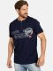 Jan Vanderstorm oversized fit T-shirt Plus Size Krister met printopdruk donkerblauw