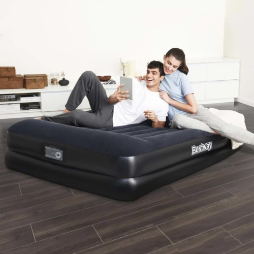 Bestway Luchtbed Tritech 2-persoons 203x152x46 cm antraciet