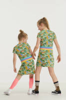 De Zoete Zusjes by Wehkamp jurk met all over jungle print groen/geel/blauw