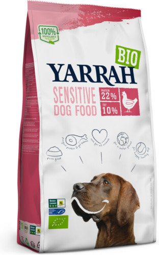 Yarrah Biologisch Hondenvoer Sensitive Adult Kip - Rijst 10 kg
