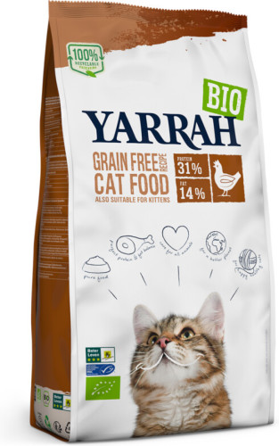 Yarrah Biologisch Kattenvoer Graanvrij Kip - Vis 2,4 kg