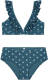 Shiwi triangel bikini Stardust met all over print blauw