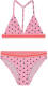 Shiwi triangel bikini Stardust met all over print roze