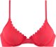 Lascana push-up bikinitop met schulprand rood