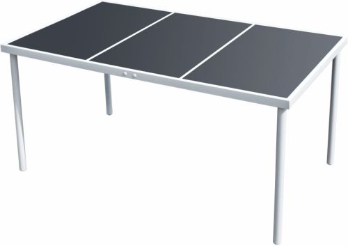 VidaXL Tuintafel 150x90x74 cm staal zwart